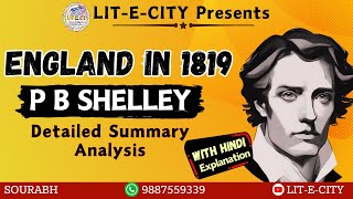 England in 1819 by Shelley A detailed Analysis In Hindi also [upl. by Haldis]