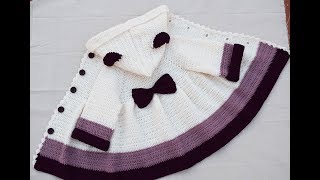 How to make a girls crochet coat very easy [upl. by Sihunn536]