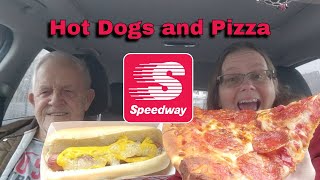 Hot and Ready Speedway Gas Station Hot Dogs and Pizza Review foodreview fastfoodreview tastetest [upl. by Swayder747]