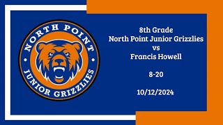 Highlights  North Point Junior Grizzlies vs Francis Howell  8th Grade  101224 [upl. by Trilbee]