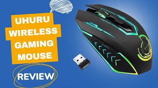 UHURU Wireless Gaming Mouse Up to 10000 DPI Rechargeable USB Wireless Mouse Review [upl. by Barbara-Anne412]