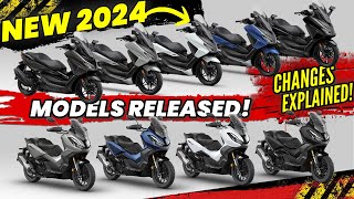 New 2024 Honda Scooters Released ADV 350  Forza Model Lineup [upl. by Reyaht864]