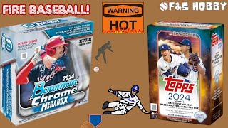 BOX BATTLE WITH MY SON BEFORE 2024 BOWMAN BASEBALL MEGA BOX RIP 2024 TOPPS UPDATE BLASTERS ⚾ [upl. by Rosanne]