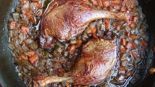 Crisp Braised Duck Legs with Aromatic Vegetables Recipe [upl. by Niboc]