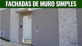 50 FACHADAS DE MURO SIMPLES QUE SÃO IMPERDÍVEIS [upl. by Annoled]