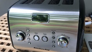 Unboxing KitchenAid 4 slice Artisan Automatic Toaster KMT423 [upl. by Mena747]