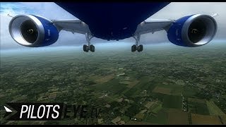 【FSXᴴᴰ】  PilotsEYEtv  New Boeing 787 Landing at Vienna  Gear View  TIME LAPSE [upl. by Nnaylloh]