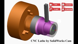 Successfully perform machining on CNC lathe in few clicks using SolidWorks cam [upl. by Hayimas]