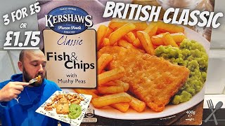 CLASSIC FISH AND CHIPS  Kershaws  FOOD REVIEW  Budget Food  READY MEAL  Microwave or Oven Cook [upl. by Rim276]