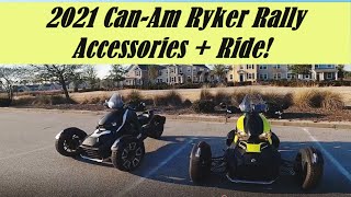 🔥New 2021 CanAm Ryker Rally Accessories  Modifications amp Riding😎 CanAmRyker Ryker MotoVlog [upl. by Oilut147]