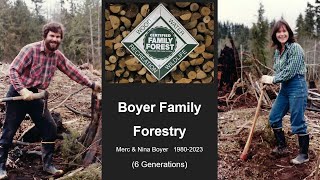 The Boyer Family Forestry A presentation by Merc Boyer February 2023 [upl. by Latoniah]