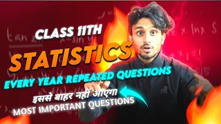 statistics class 11th math important question every year repeated questions [upl. by Clabo]