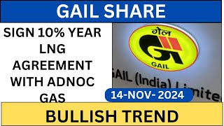 GAIL SHARE SIGN BIG AGREEMENT  GAIL SHARE LATEST NEWS TODAY  GAIL SHARE TARGET 🎯 [upl. by Omik774]