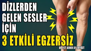 DİZLERDEN GELEN SESLER İÇİN 3 ETKİLİ EGZERSİZ aktifizyo fiziktedavi dizağrısı [upl. by Aleibarg470]