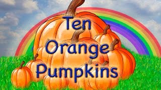 Halloween Preschool Song  10 Orange Pumpkins  LittleStoryBug [upl. by Brody57]