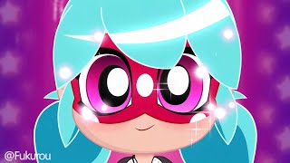 MIRACULOUS LADYBUG Chibi Powerup 🚀  Cosmo Ladybug Marinette Transformation [upl. by Hett]