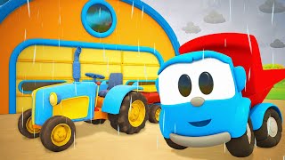 Leo the truck amp toy tractor on the farm Full episodes of Street vehicles cartoon for kids [upl. by Philippine]