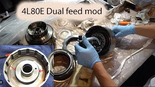 4L80E Dual feed mod and transmission assembly  Dodge challenger LS Swap [upl. by Lunneta656]