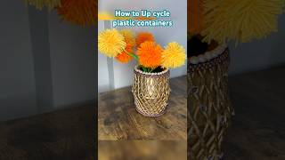 How to up cycle plastic containers diy craft art artist [upl. by Roanne]