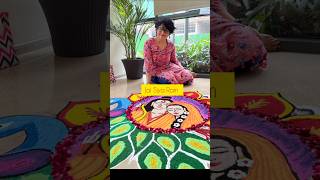 Made this Ram Sita Rangoli in office art rangoli siyaram diwali shorts corporate [upl. by Tnecniv]