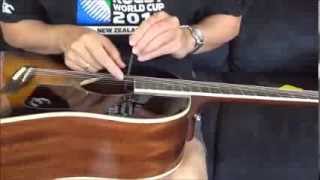 Guitar Truss Rod Adjustment on Epiphone AJ220S Acoustic Guitar [upl. by Odnamra699]