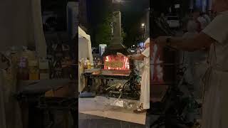 Lithuanian «Shakotis» baking process filmed on Gediminas avenue in Vilnius [upl. by Ylak529]