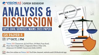 Open Session on Analysis of UPSC Civil Services Mains 2023  GS Paper 4 [upl. by Druce]