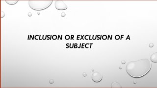 Inclusion or Exclusion of a subject from the school curriculum [upl. by Animas]