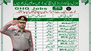 Join GHQ Pak Army New Jobs 2024 How to apply online [upl. by Aicela]