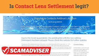 Contact Lens Settlement  legit or scam How much money can you get Who’s eligible for payment [upl. by Enelyk]