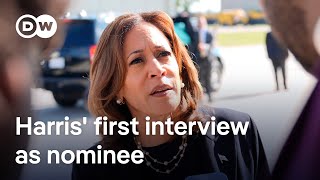 Key takeaways from Harris first major Interview since being the presidential nominee  DW News [upl. by Robina]