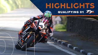 Qualifying 1 Highlights  2023 Isle of Man TT Races [upl. by Zwiebel]