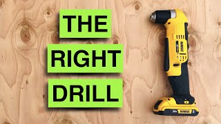 Get into tight spaces Dewalt 20v Max Li Ion Right Angle Drill REVIEW DCD740B [upl. by Heuser]