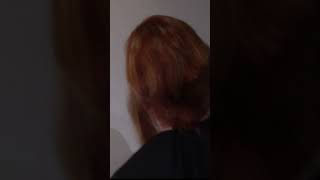 forced Red hair with blond highlights long hair cut short part 5 hair pixie haircut shorthair [upl. by Nosyt]