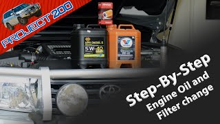 LandCruiser 200 oil amp oil filter change  Twin Turbo Diesel VDJ200 [upl. by Kolb591]