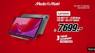 Okul ihtiyaçları sizde teknolojileri MediaMarkt’ta  Lenovo Tab M11 128 GB 4G LTE Tablet [upl. by Berky]