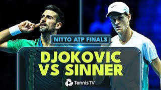 EPIC Novak Djokovic vs Jannik Sinner Match Highlights  Nitto ATP Finals 2023 [upl. by Lolande]