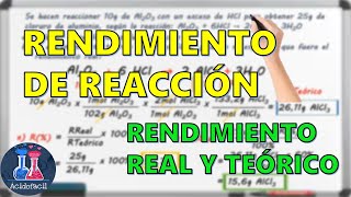 RENDIMIENTO DE REACCION  Acidofacil [upl. by Nidya]