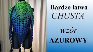 Prosta i piękna chusta AŻUROWA na szydełku  PONCZO  letnie poncho na plażę  tutorial diy [upl. by Larner92]