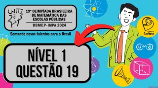 OBMEP 2024 NÃVEL 1 QUESTÃƒO 19 PRIMEIRA FASE SOLUÃ‡ÃƒO  AS FIGURAS MOSTRAM AS VISTAS DE FRENTE [upl. by Silva226]