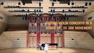 Rieding Violin Concerto in B minor op 35 3rd Mov초1 첫연주회영산아트홀 [upl. by Lilybel114]