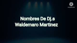 NOMBRES DE DJ CON LA VOZ WALDEMARO MARTINEZ [upl. by Onairot]