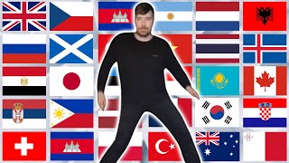 MrBeast Rizz Dance in 70 Languages Meme [upl. by Auqeenahs]