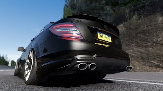 Mercedes C63 Amg w204 Straight Pipe Loud Exhaust [upl. by Anaert]