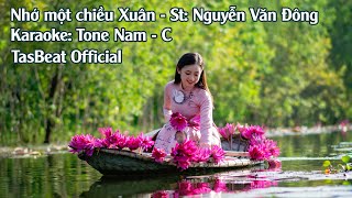 Karaoke Nhớ Một Chiều Xuân  Tone Nam  TAS BEAT [upl. by Abdel]