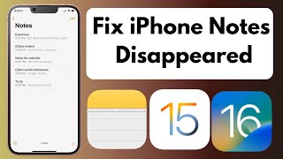 How to Fix iPhone Notes Disappeared iOS 16 Update 2022  Recover Deleted Notes [upl. by Maiga]