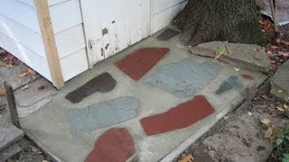 ConcreteFlagstone WalkwayStep by Step Instructions [upl. by Grondin]