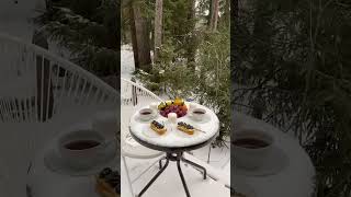 tg ESTERICAMOMENT coffee egglesswaffle cakerecipes christmas wafflecake snow waffle xmas [upl. by Trout]