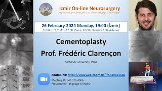 İON 423 Lecture Clarençon Cementoplasty 26 022024 [upl. by Herv]