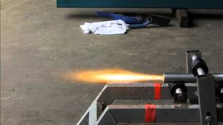 Hybrid Rocket Engine Test  PLA Grain [upl. by Olodort266]